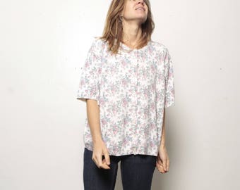 90s TWIN PEAKS floral GRUNGE sweater long sleeve sweatershirt short sleeve top