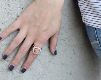 Monogrammed Stackable Ring, Engraved Ring, Stacked Ring, Gift for Her