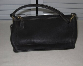 vintage Coach Black Leather Handbag