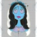 Corpse Bride Emily Applique-Corpse Bride Emily Head-Movie-Machine Embroidery Designs-Digital File- INSTANT DOWNLOAD