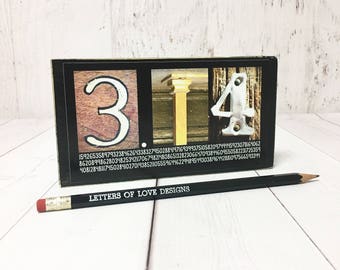 Pi Day 3.14, 3 14 Sign, Math Gift Teacher Gift, Teacher Signs, Math Decor Art, Nerd Nerdy Gift, Math Geek Gift, Digits of Pi Pie Day Geekery