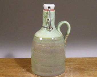 12 oz , Stoneware Pottery , Solo Beer Growler , Mini Growler, Craft Beer Growler ,Makes a great home brewer gift !