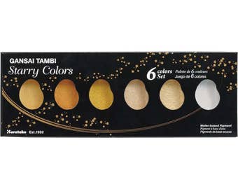 ZIG Kuretake Gansai Tambi "Starry Colors" 6 colours set NEW MC20SC6V