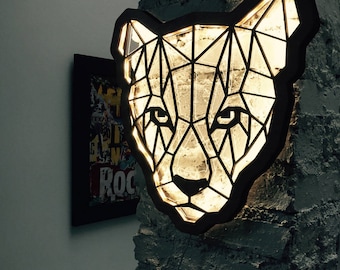 Bright graphic Panther wooden