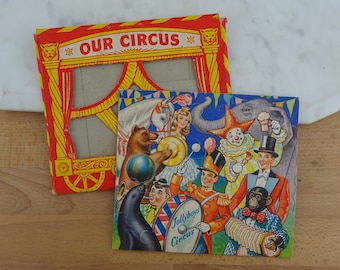 Vintage Our Circus Jigsaw Puzzle, Vintage Circus Decor, Puzzle for Framing, Small Jigsaw in Packaging, Philmar Puzzles A Grand Jigsaw