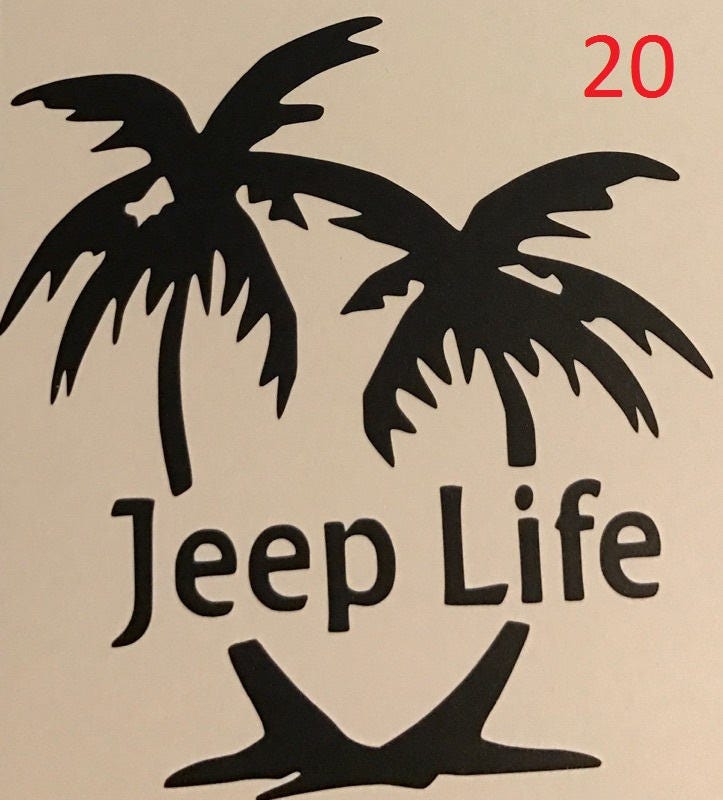 Jeep Life Decal Jeep Vinyl Decal Car Decal Window Decal