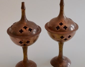 One or Two vintage brass incense burners (may be bought separately)