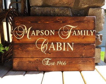 Your Family Name Customized Wood Sign - Established Date Sign, Rustic, Distressed, Country, Farmhouse, Shabby, Wood Plank, Home Decor