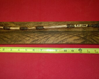 Handmade Maple Elder Wand with Stand