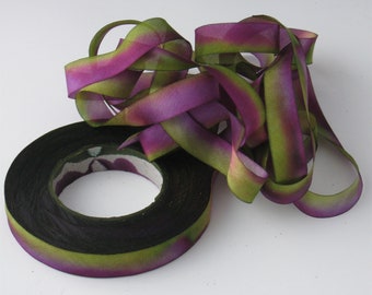 Silk Ribbon, Hand Dyed Silk Ribbon, Ribbon FG