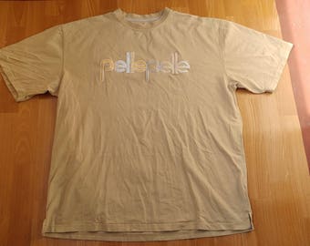 PELLE PELLE t-shirt, vintage beige Marc Buchanan jersey, 90s hip hop shirt of 1990s hip-hop clothing, gangsta rap, size XXL 2XL