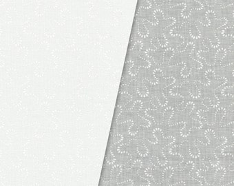 White on White Squiggles Fabric, Maywood Studios Solitaire Whites V, MAS 206-SW Squiggles, Children's White Cotton Quilt Fabric Yardage