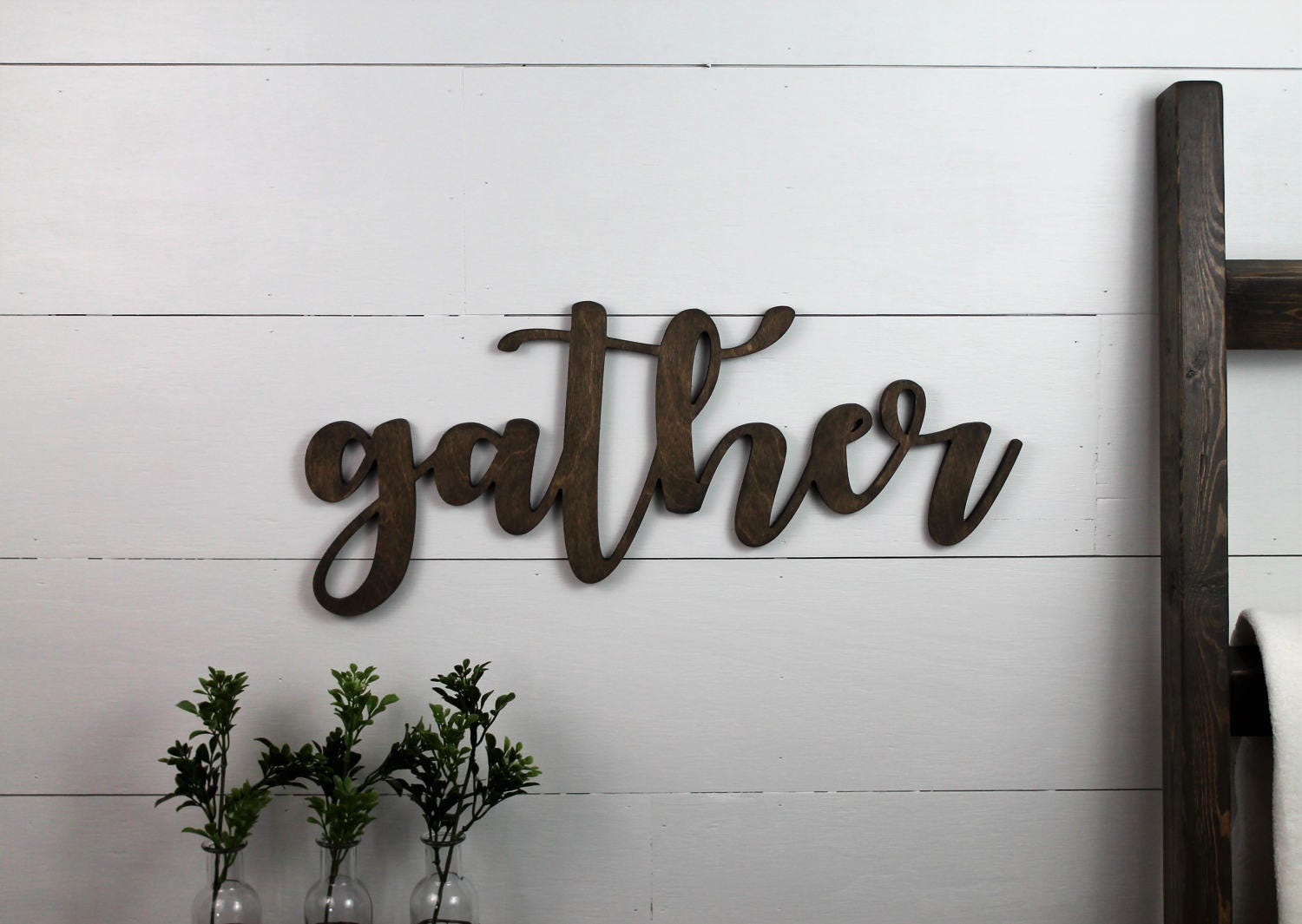 Gather 3D Wooden Wall Words Made to Order Home Decor