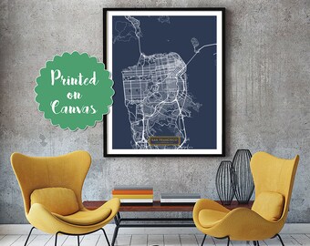 SAN FRANCISCO California City Map San Francisco California Art Print San Francisco California poster map art United States of America Jack