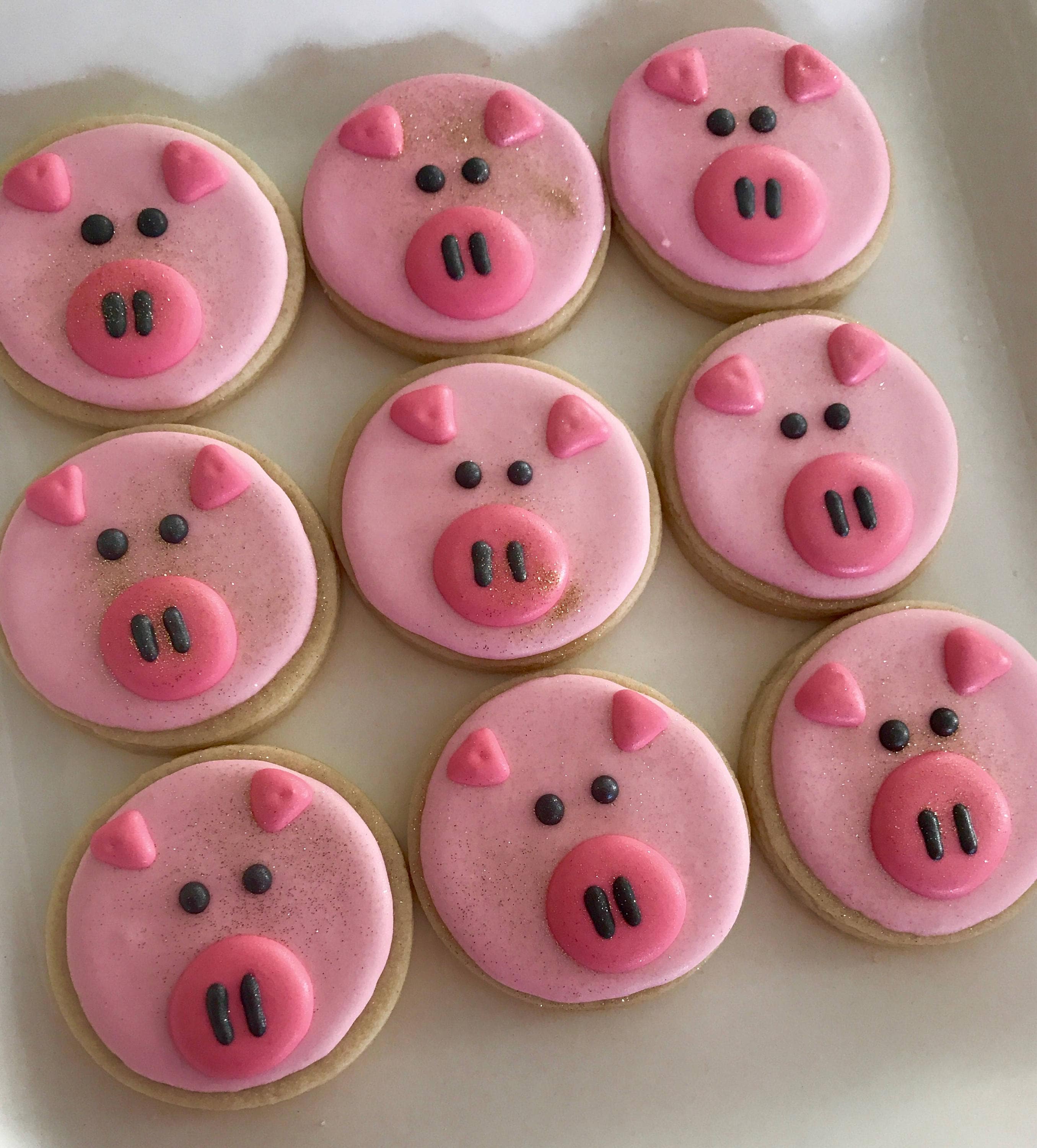 Pig Cookies Farm Cookies Animal Cookies Zoo Bacon
