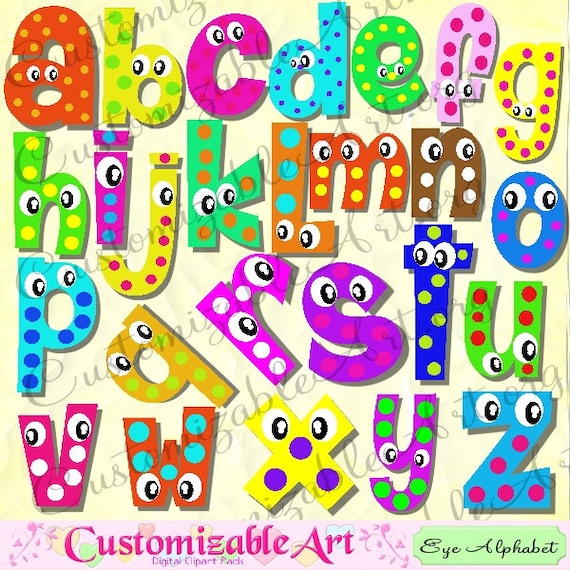 Letters Design Printable Colorful
