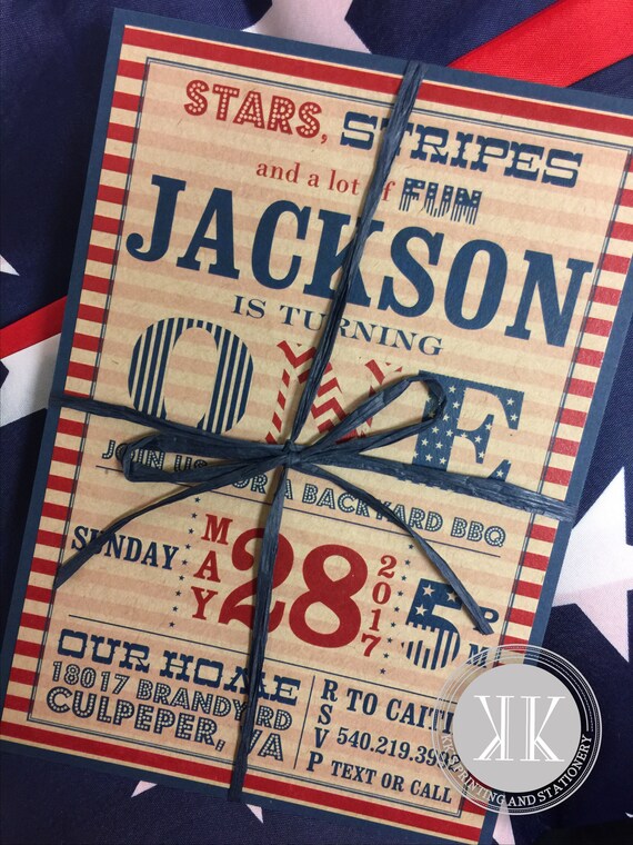 American Themed Birthday Invitation