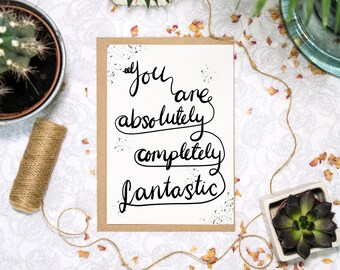 You Are Fantastic Card | You Got This | You Can Do It | Motivational | Well Done Card | Congratulations | Good Luck Card | I Believe In You