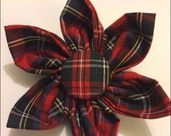 Scottish Tartan Fabric Brooch