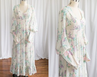 Neverland dress | vintage 70s dress | 1970s Gunne Sax style dress | Act I | floral 70s maxi dress | renaissance prairie boho | 70s dress