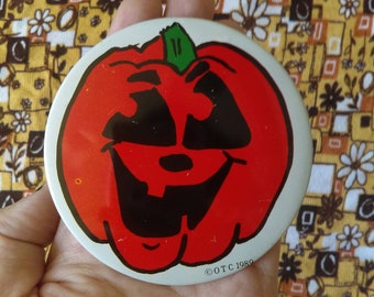 Vintage Pumpkin Halloween Pin 1989