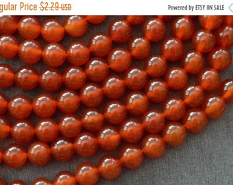 25% off SALE 8mm Carnelian Beads, Stone Beads, Smooth, Shiny Round Beads Orange Stone Beads (12 beads) Gemstone Beads