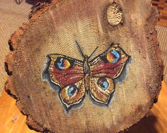 Butterfly on wood