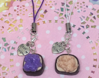 Peanut Butter and Jelly Best Friends Charms - Set of Two Charms