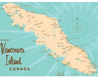 Vancouver Island, Canada Map Print