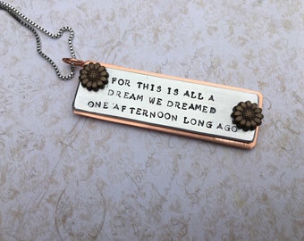 Box of Rain / Grateful Dead / song lyrics / hand-stamped necklace / hippie pendant / Grateful Dead jewelry / Grateful Dead necklace /