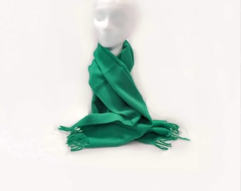 Green Lambs Wool Scarf Italy North Country Eatons Unisex Clothing Accessory