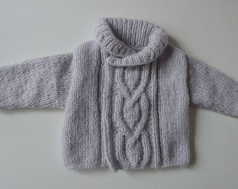 Shawl collar-knitted Cardigan