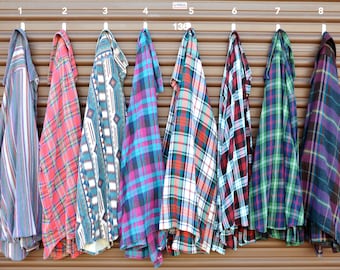 XL Buy-Two-Get-One-FreeVintage Flannel Shirts 90s, 80s, 70s Oversized Flannels, Distressed Worn Retro Flannel Shirt - Unisex Extra Large