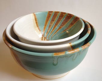 Beautiful Ceramic Nesting Bowls