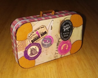 Altered Altoid Tin Suitcase USA Destinations