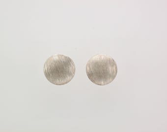 Small Silver Disc Studs