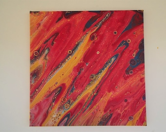 Absctract Original Painting 12 X 12 on Stretched canvas