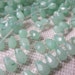 6x9mm Green Dyed Jade Faceted Teardrop Bead S58