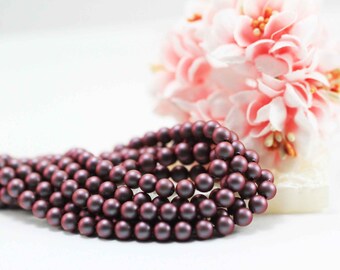 100 pcs, Genuine Swarovski® 5810 5.0mm Iridescent Red Pearl