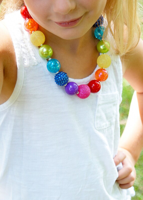 Little Girl's Rainbow Necklace Little Girl's Chunky