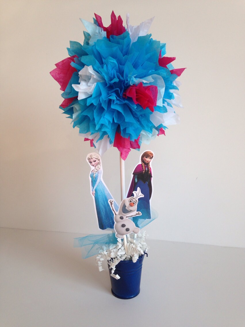 Frozen birthday party decoration centerpiece centerpieces