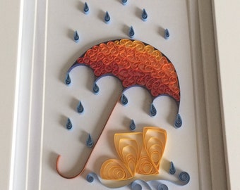 Quilled Umbrella and Boots