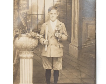 Antique photograph of a boy Antique Cabinet Photo Vintage Photography Boy in the CC#10024