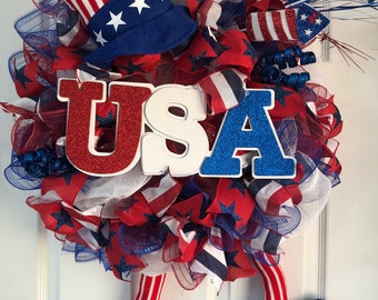 Uncle Sam Patriotic Wreath