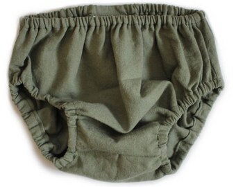 Olive Baby Bloomers, olive diaper cover, baby diaper cover