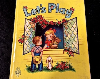 Vintage Lets Play, Tell a Tale Book, Whitman Publishing, by Georgiana and Illustrated by Gavy, Made in USA, Copyright 1952