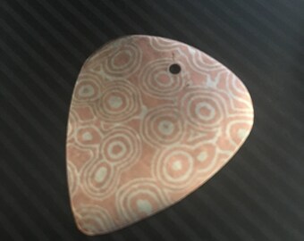 Guitar pick pendant mokume gane