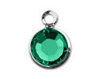 Birthstones Swarovski Crystal Silver Charms add on