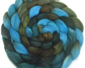 Handpainted Superwash BFL Wool Nylon 80/20 Sock Roving - 4 oz. TRIBE - Spinning Fiber