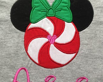 Disney Christmas Peppermint Minnie - Personalized - Adult
